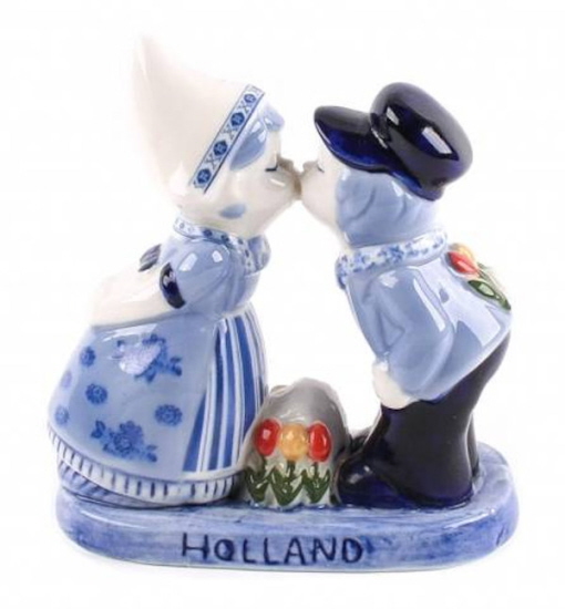 Regeneratie Overblijvend prototype Delftsblauw kussend paartje Delftsblauw kussend paartje Holland Tulpen 10 cm